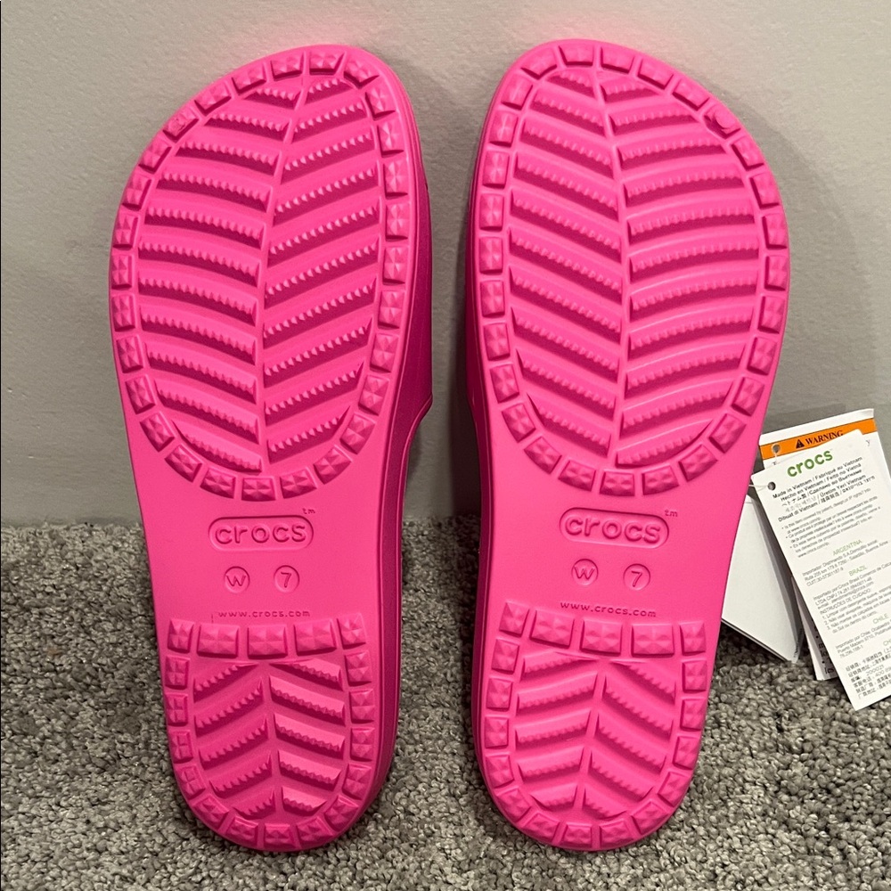 CROCS Kandee Slide- Pink Women's Sandals size 7 - Picture 6 of 15